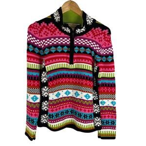 Norm Thompson Escape‎ The Ordinary Multicolor Nordic Ski Sweater Size Small